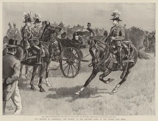 Königin Victoria am Salutpunkt bei der Überprüfung letzte Woche