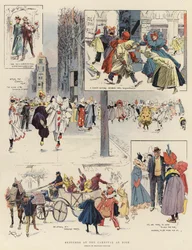 Skizzen vom Karneval in Nizza