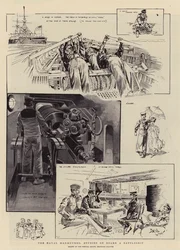 Die Marine-Manöver, Studien an Bord eines Schlachtschiffs