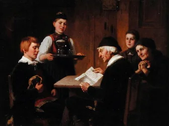 Das Empfehlungsschreiben, um 1880
