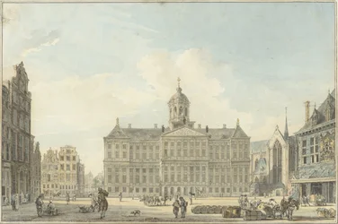 Amsterdam, der Dam mit dem Rathaus und der Waage