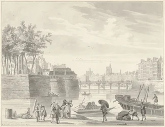 Ansicht der Pont Rouge, Paris