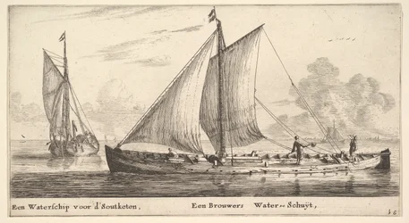 Ein Wasserschiff, das Wasser für Salinen transportiert, und ein anderes, das Wasser transportiert