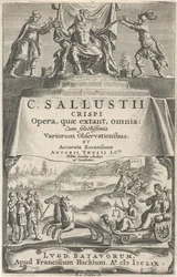 Ein Kaiser und Gerechtigkeit auf einem Triumphwagen
Titelblatt für: A. Thysius jr., Opera, quae extant, omnia, 1659