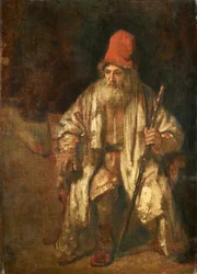 Alter Mann mit roter Mütze