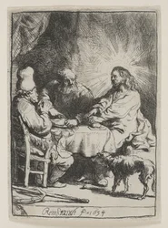 Christus in Emmaus: Die kleinere Platte