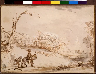 Landschaft mit Reiter