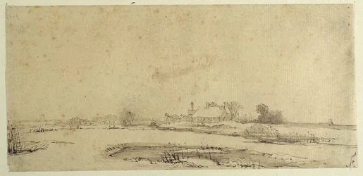 Wasser, Wiesen und ein Bauernhof