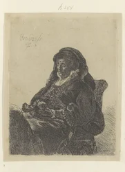 Rembrandts Mutter als Witwe mit schwarzen Handschuhen