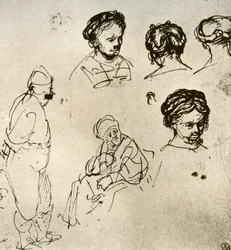 Eine Seite mit Skizzen, 1913