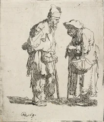 Bettler und Bettlerin im Gespräch, 1630