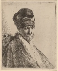 Büste eines Mannes mit hohem Hut, Dreiviertelansicht rechts (Der Vater des Künstlers?)