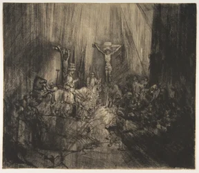 Christus gekreuzigt zwischen den beiden Dieben: Die drei Kreuze, ca. 1660