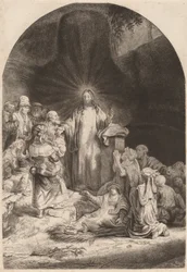 Christus predigt und heilt, Fragment aus dem Hundert-Gulden-Blatt, ca. 1649
