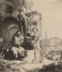 Christus und die Frau von Samaria unter Ruinen, 1634