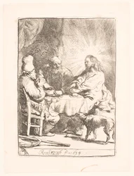 Christus in Emmaus: die kleinere Platte