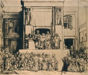 Christus wird dem Volk präsentiert: querformatige Platte (1655)