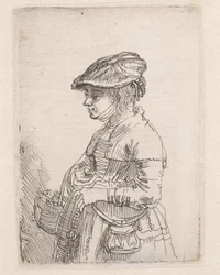 Mädchen mit einem Korb