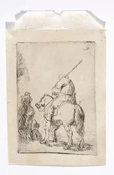 Reiter im Turban auf einem Pferd