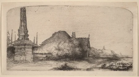 Landschaft mit einem Obelisken