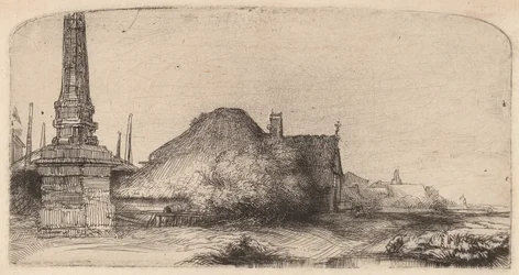 Landschaft mit einem Obelisken