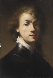 Porträt von Rembrandt mit Harnisch
