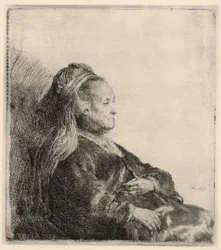 Rembrandts Mutter, in orientalischer Kopfbinde