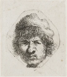 Selbstporträt mit finsterem Blick, ca. 1631