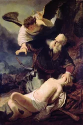 Der Engel hindert Abraham daran, Isaak zu opfern, 1636