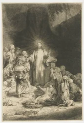 Der Hundertguldenblatt: das zentrale Stück mit Christus predigend