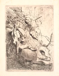Die kleine Löwenjagd (mit einem Löwen)
