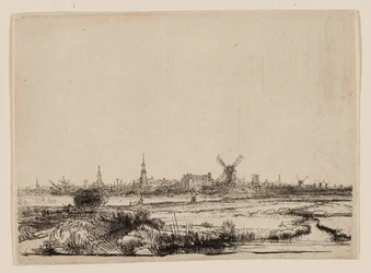 Blick auf Amsterdam vom Kadijk
