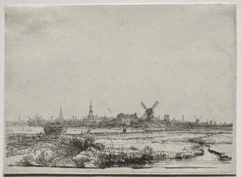Blick auf Amsterdam von Nordwesten