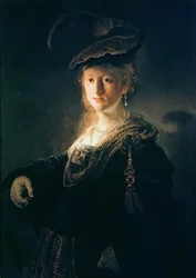 Junge Frau in Kostüm