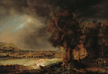 Landschaft mit dem barmherzigen Samariter