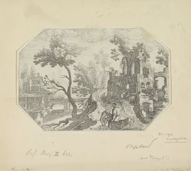 Landschaft mit Ruine