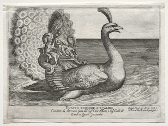 Seeschlacht auf dem Arno in Florenz, zur Hochzeit von Cosimo di Medici, 1608