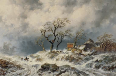 Holländische Winterlandschaft (Schneewehen)