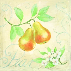 Birnen und Blüten