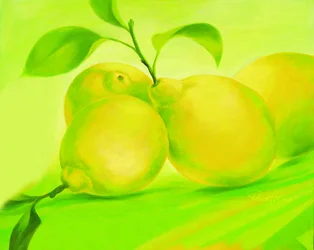 Lebhafte Grüne Zitronen