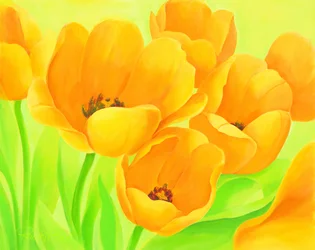 Lebhafte Gelbe Tulpen
