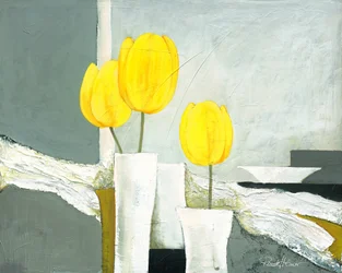 Lebhafte Gelbe Tulpen