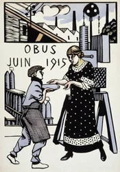 Juni 1915 - in „Calendar of War“, Zeichnung von Hermann-Paul, ed. 1916