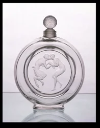Le Baiser du Faune, klares Glasparfümfläschchen für Molinard von Lalique
