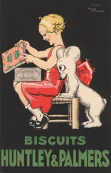 Werbung für Huntley & Palmers Kekse