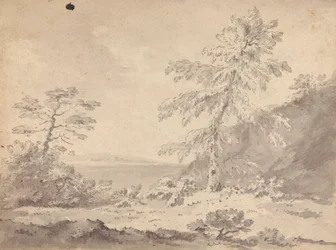 Zwei Bäume in einer Landschaft