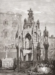Die Scaliger-Gräber, Verona, Italien im späten 19. Jahrhundert. Aus Italienische Bilder von Rev. Samuel Manning, veröffentlicht um 1890.