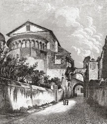 Die Kirche Santi Giovanni e Paolo, Celian Hill, Rom, Italien im späten 19. Jahrhundert. Aus Italienische Bilder von Rev. Samuel Manning, veröffentlicht ca. 1890.