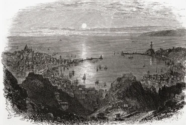 Ansicht von Genua, Norditalien im späten 19. Jahrhundert. Aus 