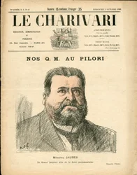 Titelblatt von „The Charivari“, Satirisch in Farben